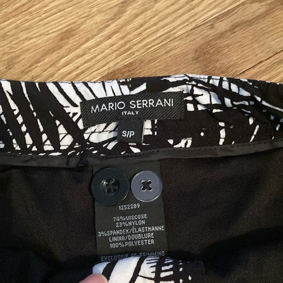 NWOT Mario Serrani Black and White Mini Pencil Skort - Picture 2 of 10